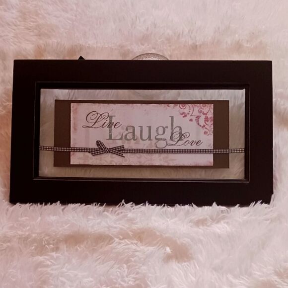 LIVE LAUGH LOVE Picture in Frame NWT - Picture 1 of 8